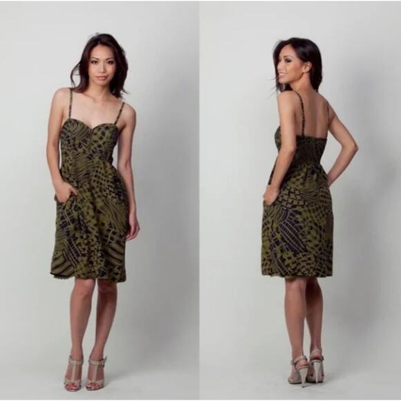 Anthropologie Maple 100% Silk Mini Dress Size 10 - Picture 1 of 10